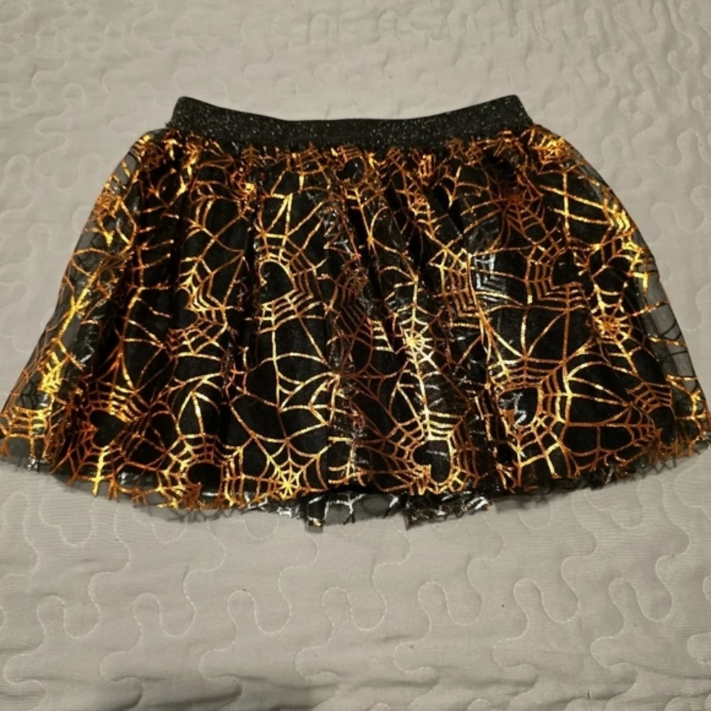 Spider Web Halloween Girl's‎ Tutu Skirt Black & Orange NEW Size Toddler 3T